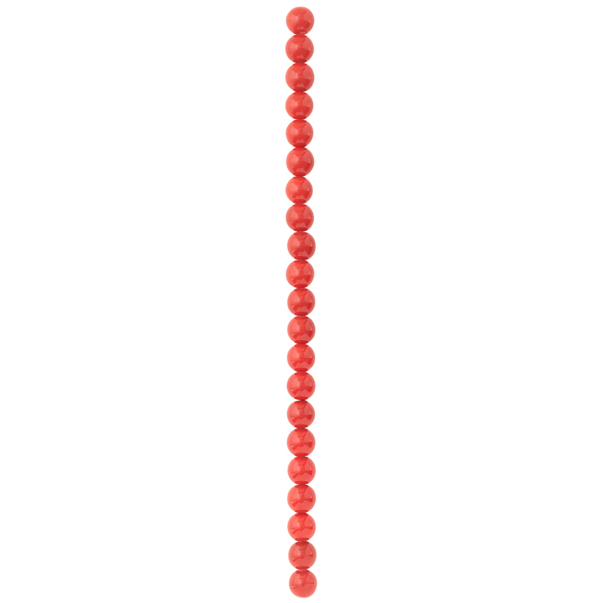 Red Ceramic Round Beads, 10mm by Bead Landing™